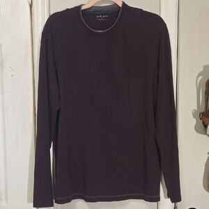 Purple Van Hausen Long Sleeve Cotten Shirt size Large